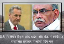 आंध्र प्रदेश और केंद्र में कांग्रेस द्वारा संचालित सरकार में लोगों को रिश्वत के रूप में $ 18.5 मिलियन डॉलर दिए गए आंध्र प्रदेश और केंद्र में कांग्रेस द्वारा संचालित सरकार में लोगों को रिश्वत के रूप में $ 18.5 मिलियन डॉलर दिए गए