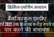 क्रिसिल और एसोचैम के एक अध्ययन में कहा गया है कि एमएसएमई को दिए गए ऋणों की एक विस्तृत श्रृंखला मुश्किल में पड़ सकती है