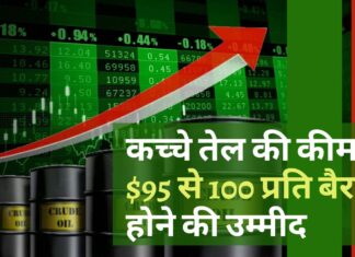 युद्ध का खामियाजा : कच्चे तेल की कीमतें 95 से 100 डॉलर प्रति बैरल रेंज में रहने की उम्मीद