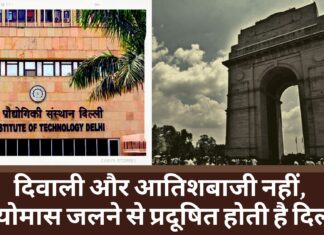 आईआईटी दिल्ली - दिवाली और आतिशबाजी नहीं, बायोमास जलने से प्रदूषित होती है दिल्ली की हवा