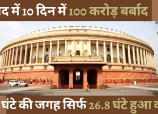 संसद में सिर्फ करदाताओं के पैसे की बर्बादी हो रही है!
