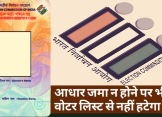 निर्वाचन आयोग ने अफवाहों का खण्डन करते हुए कहा- आधार जमा न होने पर भी वोटर लिस्ट से नहीं हटेगा नाम