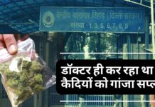 तिहाड़ जेल फिर चर्चा में, डॉक्टर ही कर रहा था कैदियों को गांजा सप्लाई