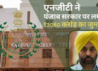 एनजीटी ने पंजाब सरकार पर लगाया ₹2080 करोड़ का जुर्माना