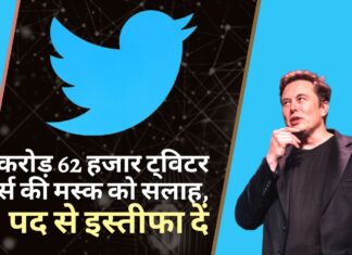 1 करोड़ 62 हजार ट्विटर यूजर्स की मस्क को सलाह, पद से इस्तीफा दें
